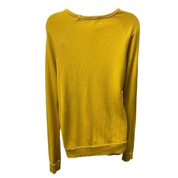 SUNDRY Women Pullover Size‎ 0 Mustard Yellow Crewneck Star Graphic Casual - Picture 3 of 7